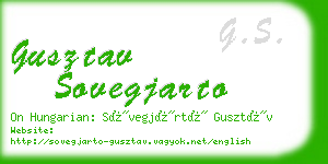 gusztav sovegjarto business card